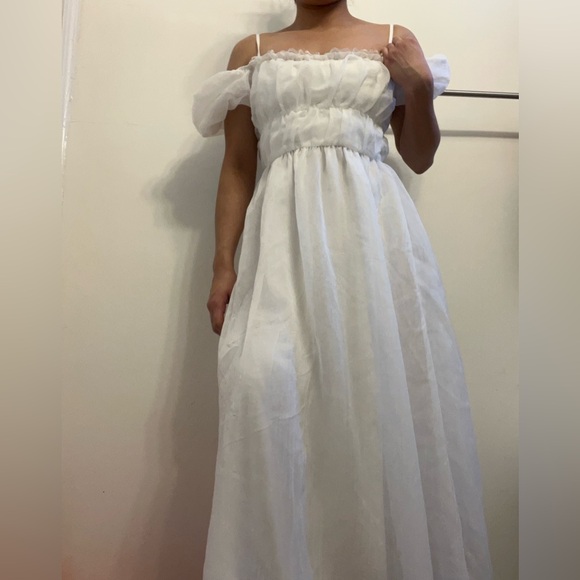 J26 Reformation Mayme Dress Ivory — bridal - Picture 3 of 10